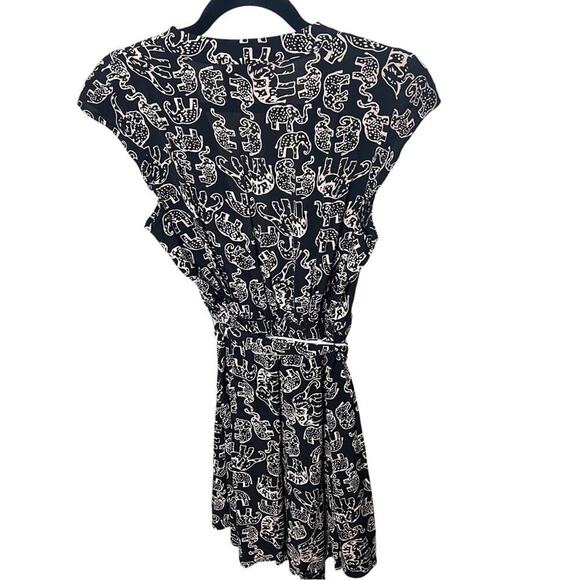 Maeve Novelty Elephant Print Faux Wrap Dress, Career, Cocktails, Party, Summer S - Picture 3 of 7